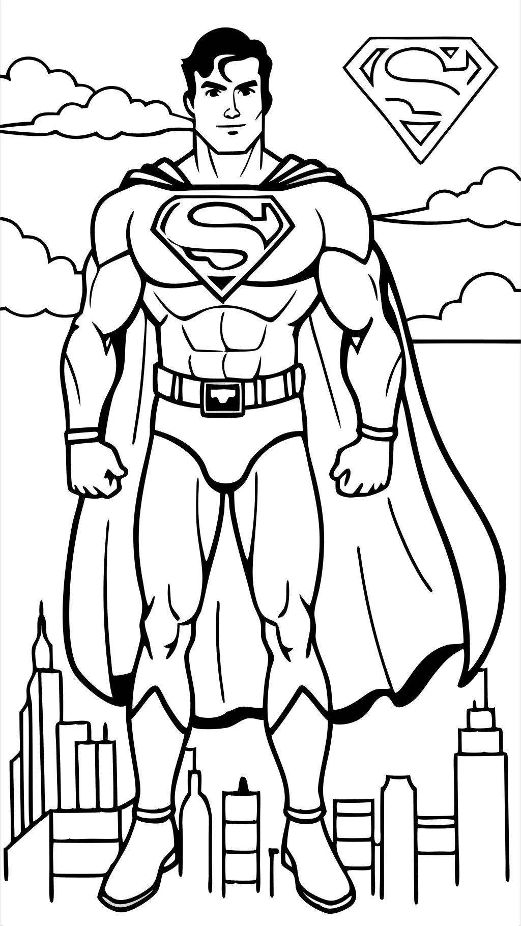 Página para colorear Superman